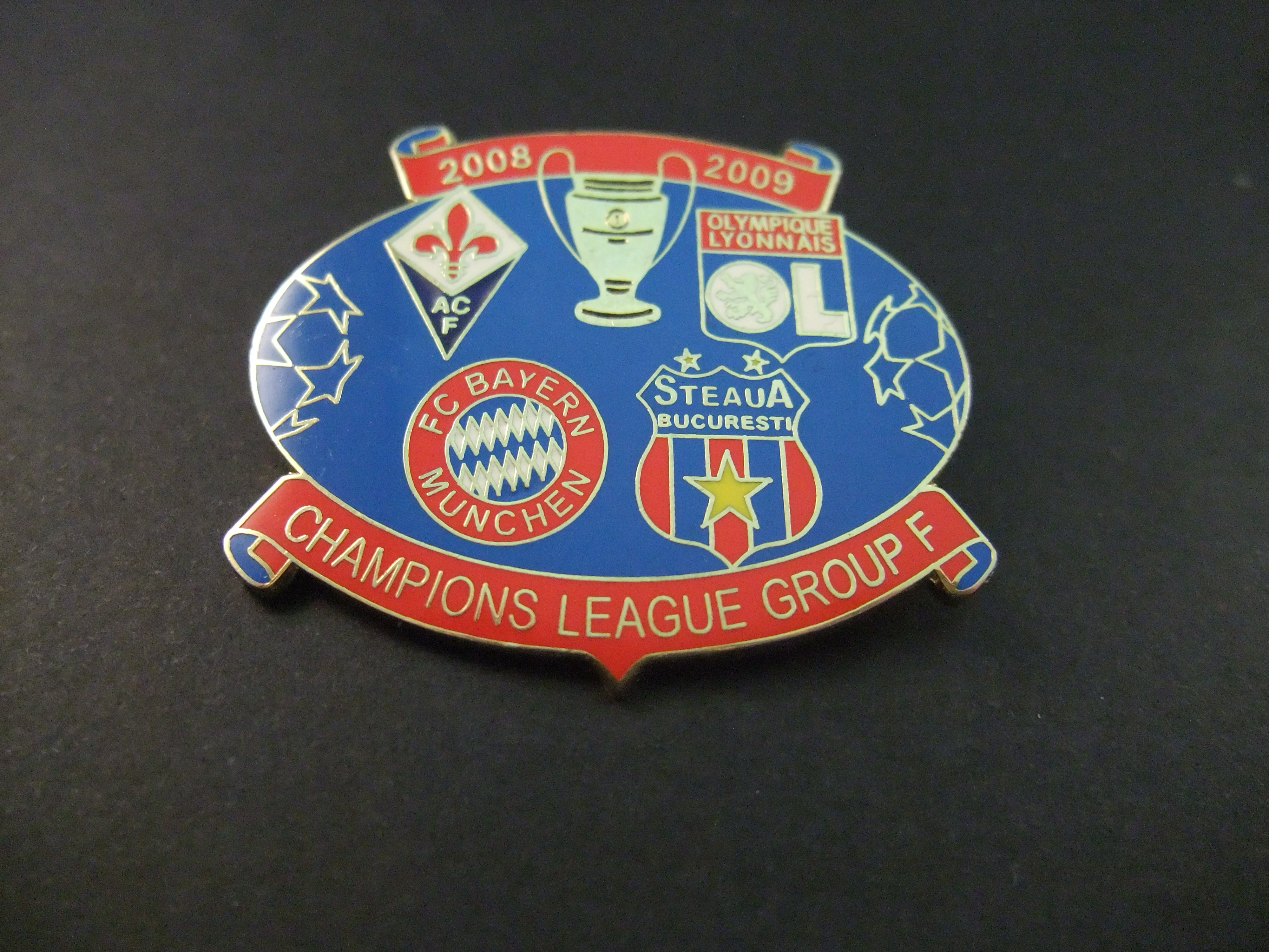 Voetbal Champions League Group F 2008-2009, Bayern München,Steaua Boekarest ,Olympique Lyonnais, ACF Fiorentina